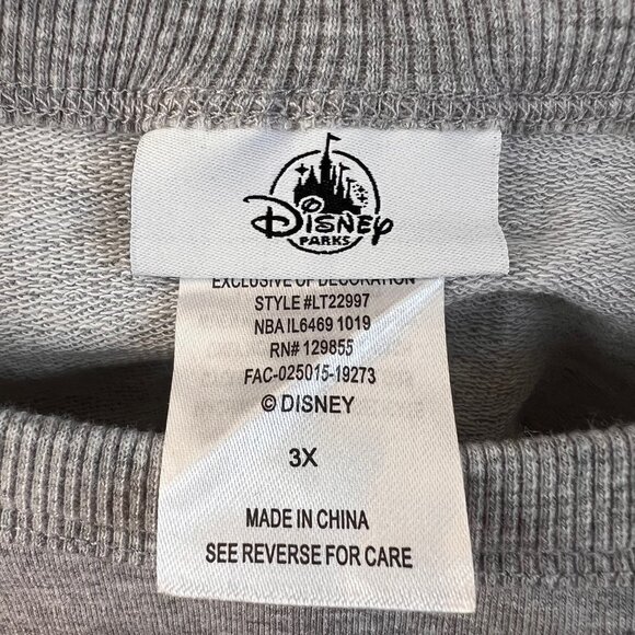 Disneyland Mickey Mouse Pullover Cropped Spirit Jersey for Women Gray Size 3X - Picture 10 of 12